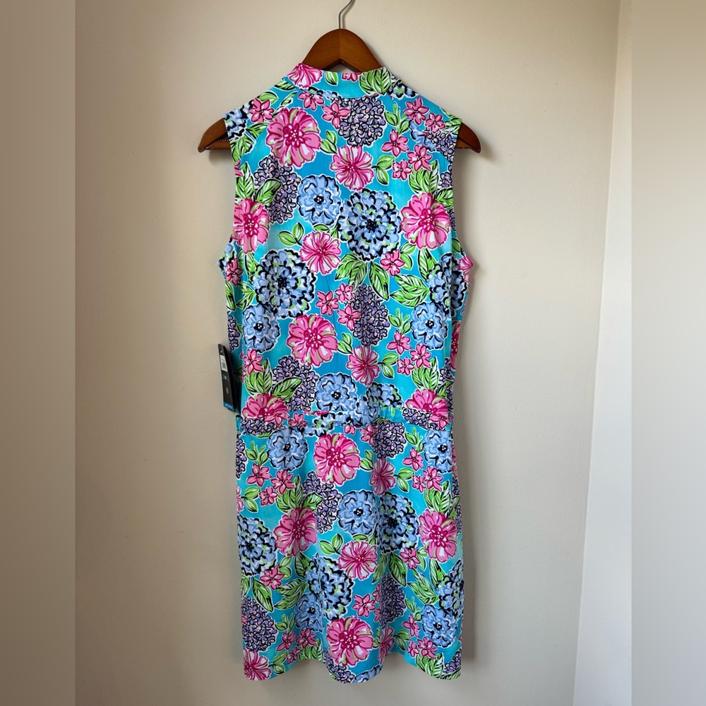 IBKUL hydrangea golf dress with pockets & drawstring - Picture 3 of 6